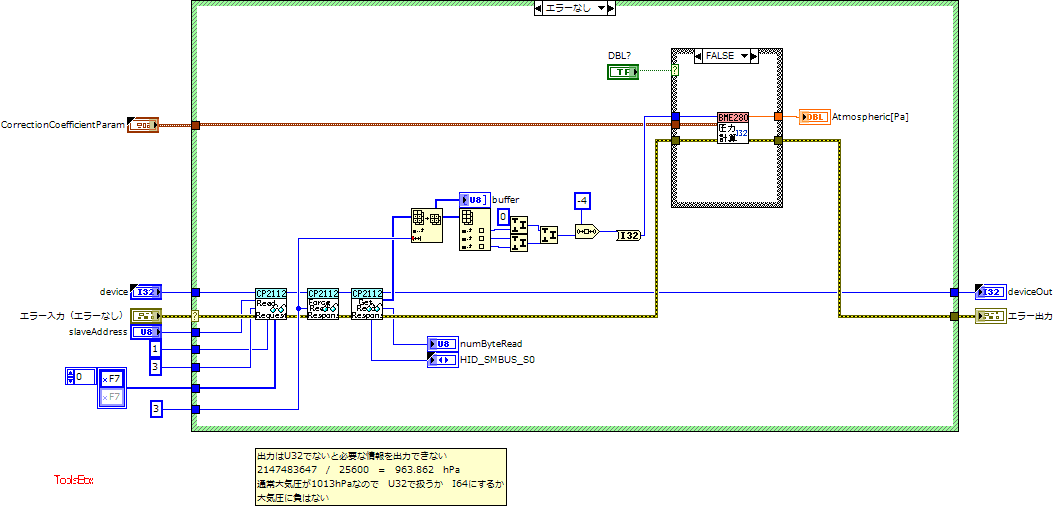 BME280_I2C_GetDataAtmospheric($F7F8F9).vi